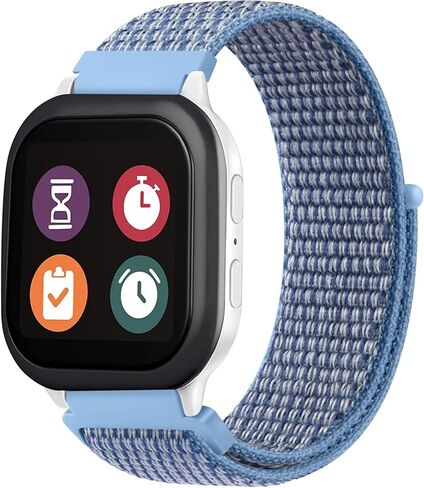 عبوتان من الأربطة المصنوعة من النايلون المتوافقة مع ساعة Gizmo 3 2 1/Gabb Watch 3 2 1/SyncUP Watch، Cosmo JrTrack 3/2 SE/2/JrTrack Band للأطفال، سوار ساعة خفيف الوزن ناعم ومسامي 20 مم للأولاد والبنات in Kuwait