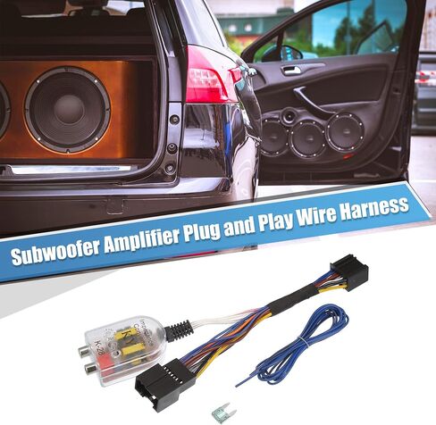 X AUTOHAUX Radio Amp Subwoofer Amplifier Plug Play Wire Wiring Harness Adapter Inline Converter 70-2105 for Chevy for GMC for Cadillac in Saudi Arabia