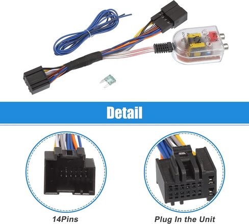 X AUTOHAUX Radio Amp Subwoofer Amplifier Plug Play Wire Wiring Harness Adapter Inline Converter 70-2105 for Chevy for GMC for Cadillac in Saudi Arabia