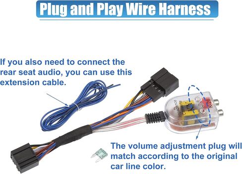 X AUTOHAUX Radio Amp Subwoofer Amplifier Plug Play Wire Wiring Harness Adapter Inline Converter 70-2105 for Chevy for GMC for Cadillac in Saudi Arabia