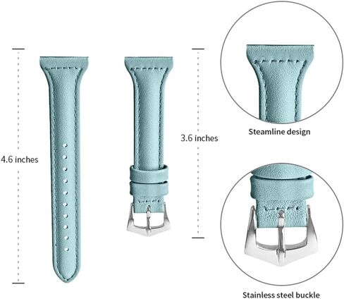 أساور Hemobllo الجلدية متوافقة مع Fitbit Blaze - سوار ساعة من الجلد الأصلي مع إطار معدني فضي وحزام بديل لسوار المعصم وإكسسوارات الساعة الذكية للرجال والنساء in Kuwait