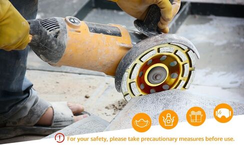 Diamond Concrete Grinding Wheel 4 1/2 inch for Polishing and Cleaning Stone Concrete Surface, Cement, Marble, Rock, Granite, and Thinset Removing, 18 Segment Angle Grinder Wheels Cup 7/8" Arbor Hole in Saudi Arabia