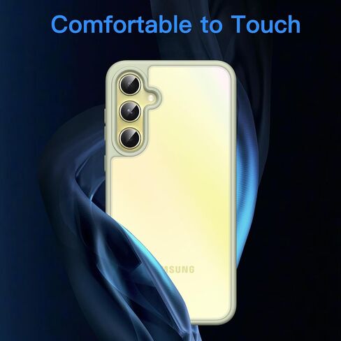 حافظة JETech غير لامعة لهاتف Samsung Galaxy A55 5G، غطاء هاتف نحيف واقٍ خلفي شفاف، مضاد لبصمات الأصابع (أسود) in Saudi Arabia