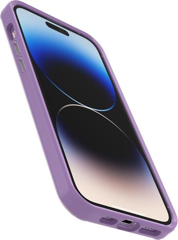 OtterBox iPhone 14 Pro Max Symmetry Series Clear Case - Papercut Flowers (Purple), Snaps to MagSafe, Ultra-Sleek, Raised Edges Protect Camera & Screen in Saudi Arabia
