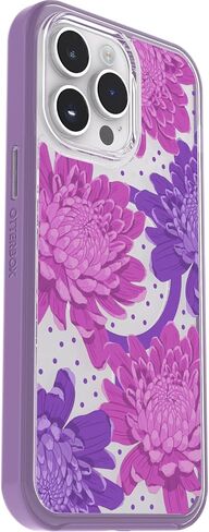 OtterBox iPhone 14 Pro Max Symmetry Series Clear Case - Papercut Flowers (Purple), Snaps to MagSafe, Ultra-Sleek, Raised Edges Protect Camera & Screen in Saudi Arabia