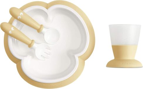 BabyBjörn Baby Feeding Set, 4 pcs, Powder blue in Saudi Arabia
