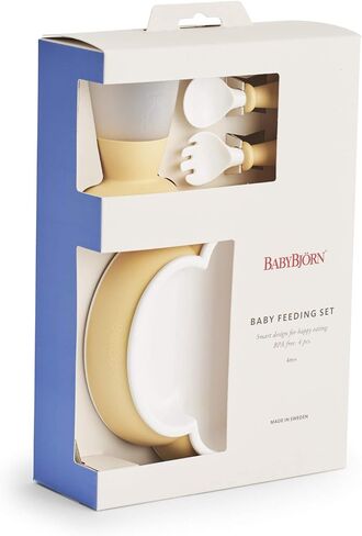 BabyBjörn Baby Feeding Set, 4 pcs, Powder blue in Saudi Arabia
