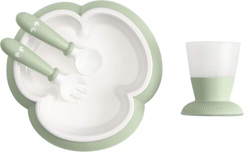BabyBjörn Baby Feeding Set, 4 pcs, Powder blue in Saudi Arabia
