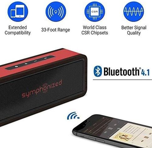Symphonized Portable Bluetooth Speakers — Small Bluetooth Outdoor Speaker for Patio & Home, Out Door Loud Bluetooth Speakers, Bluetooth Wireless Loud with Bass, Bocinas Bluetooth, Blue Tooth Speaker in Kuwait
