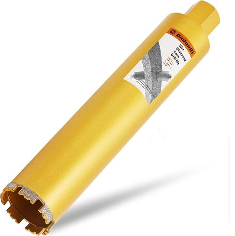 4 Inch Wet Core Drill Bits, DaduoRi 4" Core Bit for Concrete, 14" Drilling Depth, 1-1/4"-7 Thread Diamond Core Bit for Cured Concrete with Rebar, Hard Masonry, Brick Block, Stucco, Stone (102mm) in Saudi Arabia