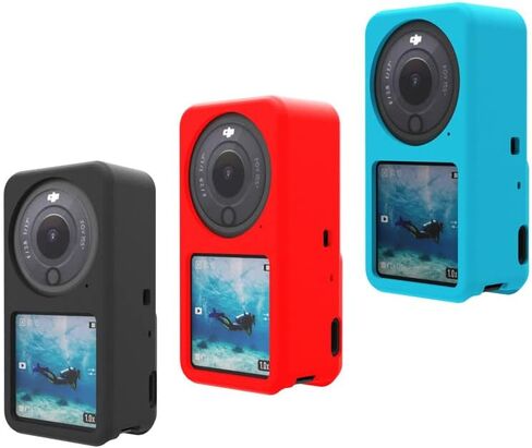 حافظة حماية من السيليكون لكاميرا DJI Action 2، ملحقات Action2 حافظة من السيليكون ملحقات حماية (أزرق) in Kuwait