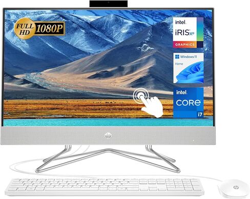 كمبيوتر مكتبي HP الكل في واحد، شاشة لمس FHD مقاس 23.8 بوصة، معالج Intel Core i7-1165G7، ذاكرة الوصول العشوائي 16 جيجابايت، 1 تيرابايت SSD، كاميرا ويب، Wi-Fi، HDMI، بلوتوث، لوحة مفاتيح سلكية وماوس، Win11 Home، فضي in Kuwait