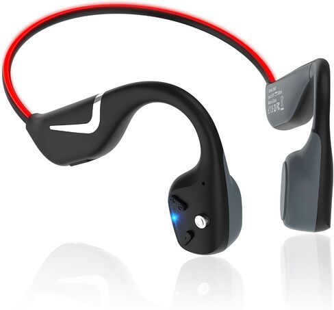 Open Ear Bone Conduction Headphones, Wireless Bluetooth Sport Headset with Mic for Running Workouts Hiking, 10 Minutes Quick Charging, Waterproof IP67, Lightweight in Saudi Arabia