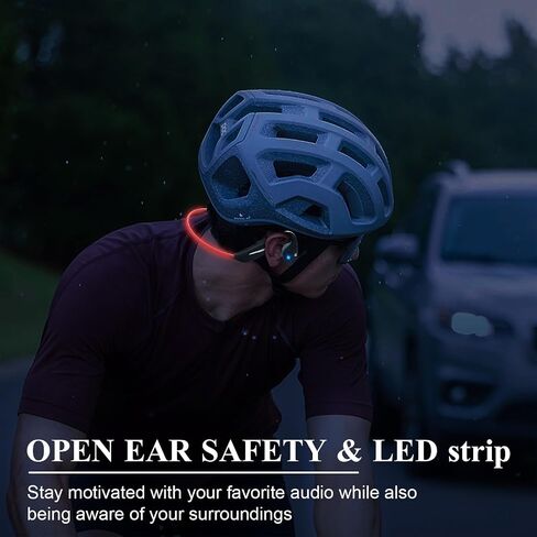 Open Ear Bone Conduction Headphones, Wireless Bluetooth Sport Headset with Mic for Running Workouts Hiking, 10 Minutes Quick Charging, Waterproof IP67, Lightweight in Saudi Arabia