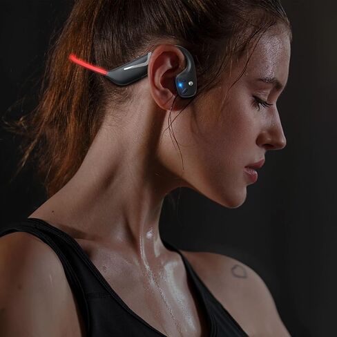 Open Ear Bone Conduction Headphones, Wireless Bluetooth Sport Headset with Mic for Running Workouts Hiking, 10 Minutes Quick Charging, Waterproof IP67, Lightweight in Saudi Arabia