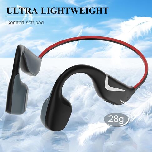 Open Ear Bone Conduction Headphones, Wireless Bluetooth Sport Headset with Mic for Running Workouts Hiking, 10 Minutes Quick Charging, Waterproof IP67, Lightweight in Saudi Arabia