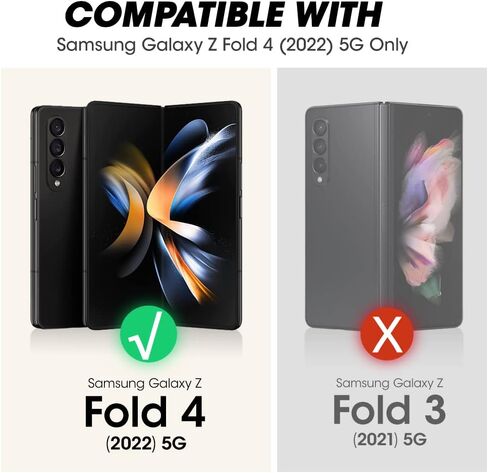 SUPCASE Case for Samsung Galaxy Z Fold 4 5G (2022), Bumper Case Robust Mobile Phone Case Premium Protective Case [Unicorn Beetle] with Integrated Screen Protector, Belt Clip and Stand (Black) in Saudi Arabia