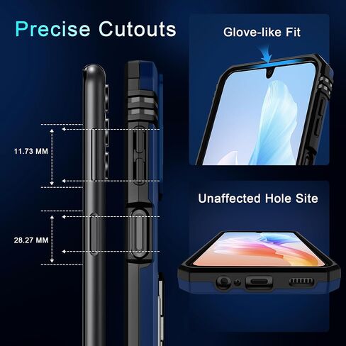 DEERLAMN Case for Samsung Galaxy A25 5G with Slide Camera Cover+Screen Protector (1 Pack),Rotated Ring Kickstand Military Grade Shockproof Protective Cover-Olive Green in Kuwait