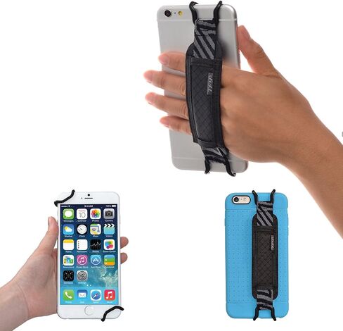 TFY Security Hand Strap Holder Compatible with iPhone 16 Pro Max / 15 Pro / 14 Plus / 13 Pro / 12/11 / Xs/XR/X / 8 Plus/SE/Galaxy S23 / S24 / Note 20 / Mate 60/50 / 40 Pro (Black) in Saudi Arabia