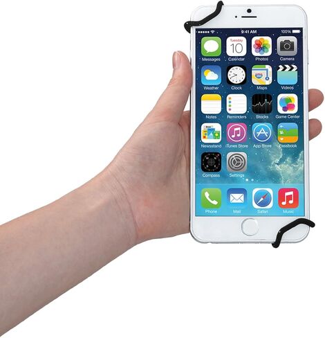 TFY Security Hand Strap Holder Compatible with iPhone 16 Pro Max / 15 Pro / 14 Plus / 13 Pro / 12/11 / Xs/XR/X / 8 Plus/SE/Galaxy S23 / S24 / Note 20 / Mate 60/50 / 40 Pro (Black) in Saudi Arabia