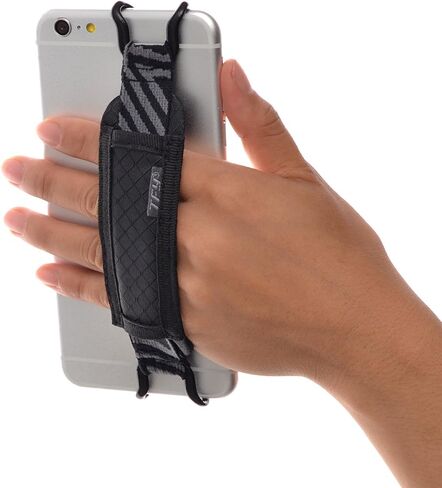TFY Security Hand Strap Holder Compatible with iPhone 16 Pro Max / 15 Pro / 14 Plus / 13 Pro / 12/11 / Xs/XR/X / 8 Plus/SE/Galaxy S23 / S24 / Note 20 / Mate 60/50 / 40 Pro (Black) in Saudi Arabia