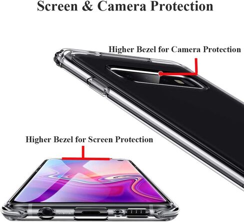 Unov Galaxy S10 Case Clear with Design Soft TPU Shock Absorption Slim Embossed Floral Pattern Protective Back Cover for Galaxy S10 6.1in (Flower Bouquet) in Saudi Arabia