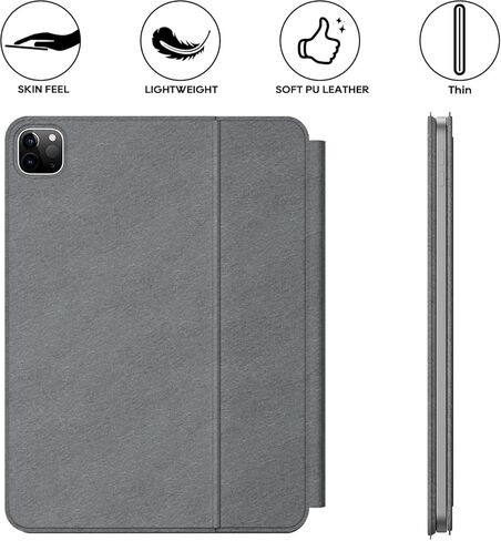 حافظة لوحة المفاتيح السحرية اللاسلكية لجهاز Apple iPad Air 13 بوصة (M2) 2024 وiPad Pro 12.9 بوصة الجيل السادس والخامس والرابع والجيل الثالث: لوحة تتبع ذكية متعددة اللمس مع لوحة مفاتيح رقمية، إضاءة خلفية RGB، أرجواني in Kuwait