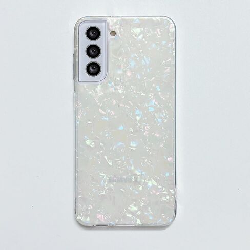 J.west Galaxy S22 Case 5G 6.1-inch, Luxury Sparkle Glitter Translucent Clear Colorful Opal Pearly Thinfoil Design Shiny Print Soft Silicone Cover for Women Girls Slim TPU Protective Phone Case in Saudi Arabia