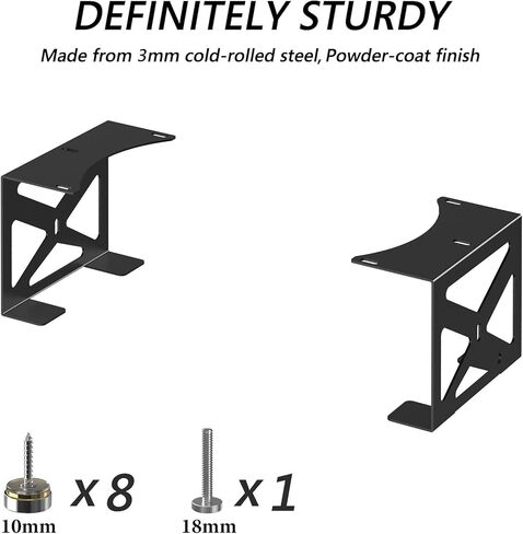حامل Geekria تحت المكتب متوافق مع حامل وحدة التحكم Playstation 5، حامل من سبائك الألومنيوم مناسب لملحقات ألعاب أقراص PS5 (أسود) in Kuwait