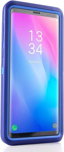 Defender Case for Samsung Galaxy Note 9,[NO Screen Protector][Heavy Duty][Drop Protection] Tough Rugged TPU Hybrid Hard Shell Case for Galaxy Note 9 Black in Saudi Arabia