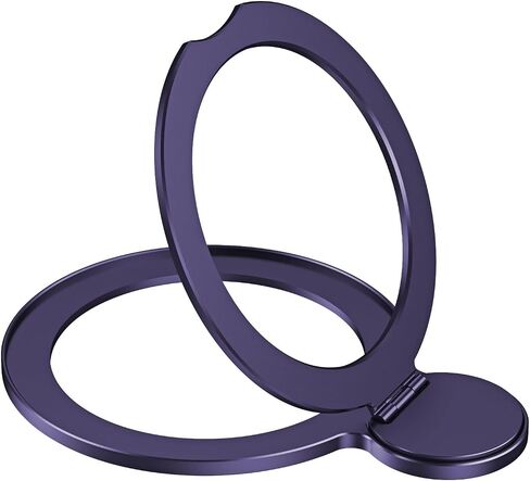 360° Universal Metal Ring with Phone Stand Compatible with Magsafe Sticker, Magnetic Wireless Charger Conversion Kit for iPhone 15/14/13, Galaxy S23/S22, Mag safe Accessories, Phone Grip, Black in Saudi Arabia