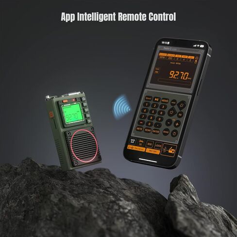 RF75A APP Control Shortwave Radio, Portable AM/FM/VHF/SW/WB Weather Radio, Pocket Radio Rechargeable w/ 9.85 Ft Wire Antenna in Saudi Arabia