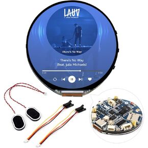 Waveshare ESP32-S3 1.85inch Round Display Development Board 360×360, 32-Bit LX7 Dual-Core Processor, Up to 240MHz Frequency, Supports Wi-Fi & BLE 5, Accelerometer and Gyroscope Sensor, Without Touch