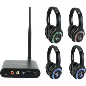 Retekess TA003 Silent Disco Headphone System,Silent Disco Headsets with 3 Channel,LED Lights,Hi-Fi Sound Quality,Silent Disco Headphones Wireless for Dance Party,Festivals(Pack of 20)