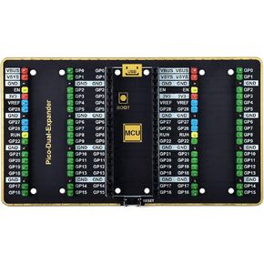 Waveshare Dual GPIO Expander for Raspberry Pi Pico Two Sets of Male Headers for Connecting More Expansion Modules