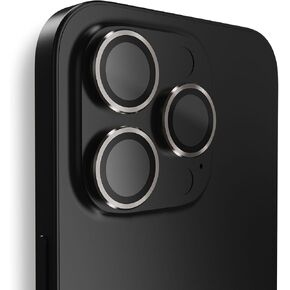 BodyGuardz Apex Compatible with iPhone 16 Pro and iPhone 16 Pro Max Camera Lens Protector, 9H Hardness Tempered Glass, Scratch Resistant, Easy Installation, Case Friendly (Black)