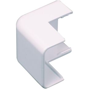 Legrand Wiremold C58 Cordmate II Outside Elbow Cord Cover, Organizer for Wall, Holds Up to 3 Cords or Cables, White (1 Pack)