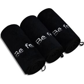 Gym Towels Microfiber for Yoga Fitness, Sports, Workout, Super Soft and Quick-Drying Cycling Towels (3 Pack, Grey+Blue+Pink)