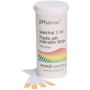 Phydrion - 5920040 pHydrion 9800 Plastic pH Indicator Strips, 0.0 to 14.0, flip top Vial Packaging