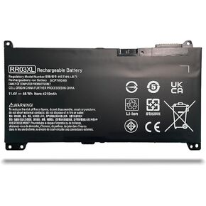 RR03XL RR03048XL HSTNN-UB7C HSTNN-I74C RR03048XL 851477-541 851610-850 851477-421 851477-541 Laptop Battery Replacement for HP ProBook 430 440 450 455 470 G4 MT20 Series(11.1V 48Wh)