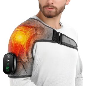 Cordless Shoulder Heating Pad, Heated Shoulder Wrap, Shoulder Massager, Shoulder Brace for Women Men, Heat Pad for Rotator Cuff Frozen Shoulder