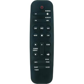 Replace Remote Control Compatible with Philips Micro Music System TAM3205/37 TAM4205/37 BTM2310/37 TAM3205 BTM2310 TAM4205