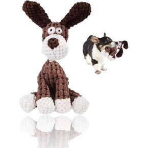Puppy Toys for Small Dogs - Long-Lasting Chew Toys with Built-in Sound for Teething and Interactive Play, White