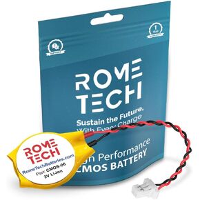 Rome Tech CMOS Battery for ASUS ROG GX531G - Rechargeable BIOS RTC ML1220 CMOS Battery with 2 Wire Cable