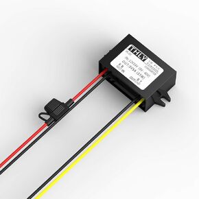 DC 12v 24v to 5v Step Down Converter, DC Voltage Reducer (Accept DC 8-40V Inputs) 15A 75W with Fuse Waterproof, DC to DC Buck Converter for Car Electronics Truck Vehicle Boat Solar System Golf Cart