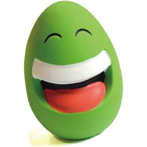3.9'' Latex Squeaky Dog Toy Funny Face Balls (Red)