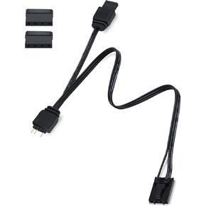 محول COMeap 4 Pin RGB لقائد Corsair Core وiCUE Commander CORE XT، كابل تمديد مقسم 1 إلى 4 ARGB يتصل بأجهزة ARGB 5V 3-Pin 19 بوصة