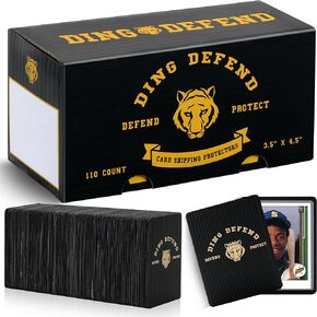510 Pack Ding Defend Trading Card Shipping Protectors Hard Plastic Card Slab - Tiger Design Card Guard for Collectible Cards, Card Mailing Supplies & Hobby Supplies - 3.5 x 4.5 Inches, Packaging Pads