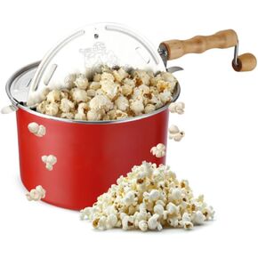 Great Northern Popcorn Original Stainless Steel Stove Top 6-1/2-Quart Popcorn Popper