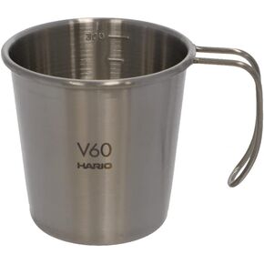 HARIO O-VDM-02-HSV V60 Metal Dripper, For 1-4 Cups, Silver, Made in Japan